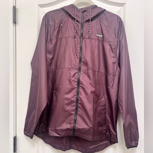 Hurley Maroon Windbreaker Jacket Unisex Medium